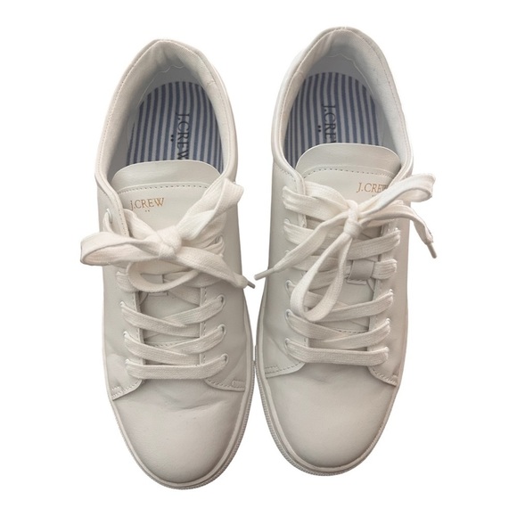 J Crew Factory Road trip white sneakers, size 8.5 - Picture 2 of 8